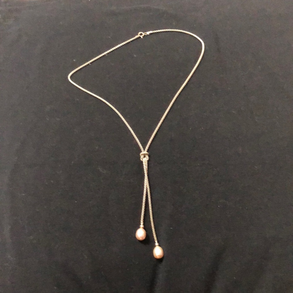 Sterling silver pearl necklace